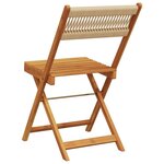 vidaXL Chaises de jardin pliantes lot de 6 beige bois d'acacia massif