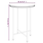 vidaXL Table de salle à manger Ø55 cm Verre trempé et acier