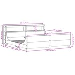vidaXL Cadre de lit sans matelas cire marron 200x200cm bois pin massif