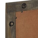 vidaXL Miroir de salle de bain gris 50x3x70 cm bois de manguier massif