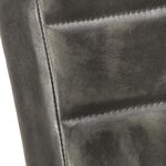 vidaXL Chaises à manger cantilever lot de 4 gris cuir véritable