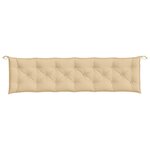 vidaXL Coussin de banc de jardin beige mélangé 200x50x7 cm tissu