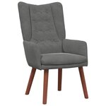 vidaXL fauteuil Gris foncé 63 x 67 x 94 cm Velours