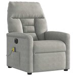 vidaXL Fauteuil inclinable de massage électrique gris clair