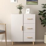 vidaXL Buffet blanc 69 5x34x90 cm bois d'ingénierie