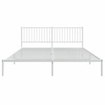 vidaXL Cadre de lit métal sans matelas et tête de lit blanc 183x213 cm