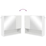 vidaXL Armoire Miroir Blanc 59 x 17 x 55 cm Bois d'ingénierie
