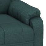 vidaXL Fauteuil de massage Vert foncé Tissu