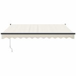 vidaXL Auvent rétractable crème 3x2 5 m tissu et aluminium