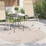 vidaXL Tapis de surface Rond PALMERAS Beige Ø 120 CM Polyester