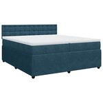 vidaXL Sommier à lattes de lit et matelas Bleu 200x200 cm velours