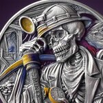 Pièce de monnaie en Argent 5 Cedis g 31.1 (1 oz) Millésime 2025 Memento Mori MINER