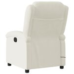 vidaXL Fauteuil de massage inclinable crème velours