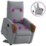 vidaXL Fauteuil de massage inclinable Gris clair Tissu