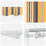 vidaXL Auvent rétractable manuel avec bande LED multicolore 400x300 cm