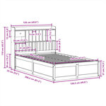 vidaXL Cadre de lit sans matelas cire marron 120x200cm bois pin massif
