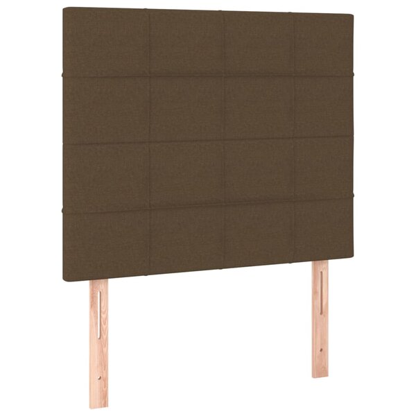 vidaXL Têtes de lit 2 Pièces Marron Foncé 80x5x78/88 cm Tissu
