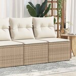 vidaXL Salon de jardin avec coussins 2 Pièces beige résine tressée acacia