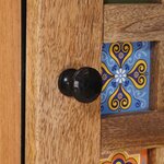 vidaXL Haut Armoire Naturel 40 x 33 x 110 cm Bois de mangue massif