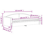 vidaXL Lit de jour avec matelas noir 90x200 cm tissu