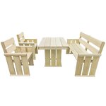 vidaXL Ensemble à manger d'extérieur 4 Pièces Bois de pin imprégné