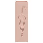 vidaXL Porte-parapluie Rose 15 5 x 15 5 x 49 cm Métal