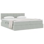 vidaXL Lit de Rangement avec matelas Gris clair 100 x 200 cm