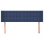 vidaXL Tête de lit avec oreilles Bleu 147x16x78/88 cm Tissu