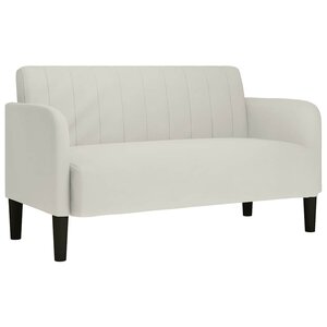 vidaXL Canapé causeuse crème 109 cm velours