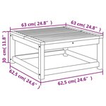 vidaXL Table de jardin 63x63x30 cm bois d'acacia solide