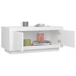 vidaXL Table basse blanc 102x50x45 cm bois d'ingénierie