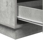 vidaXL Cabinet de Chevet avec Éclairage LED Gris Béton 39x34 5x65 cm Bois d'ingénierie