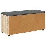 vidaXL Banc d'entrée avec coussin Chêne Sonoma 100 x 38 x 46 cm