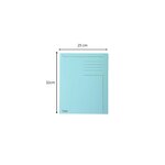 Pack 100 Chemises à bord décalé Forever® 280g Imprimée - 24x32cm - Bleu EXACOMPTA