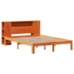 vidaXL Lit bibliothèque sans matelas cire marron 140x190 cm pin massif