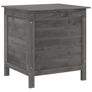vidaXL Boîte de rangement de jardin anthracite bois massif de sapin