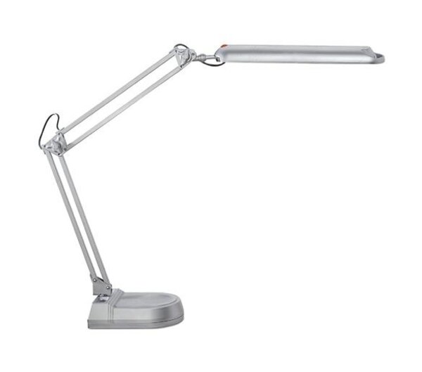 Lampe de bureau LED MAULatlantic sur socle Argent MAUL