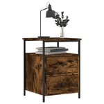 vidaXL Tables de chevet 2 Pièces chêne fumé 44x45x60 cm bois ingénierie