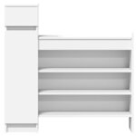 vidaXL Armoire à chaussures blanc 100 5x28x100 cm bois d'ingénierie