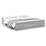 vidaXL Cadre de lit avec tiroirs sans matelas sonoma gris 180x200 cm