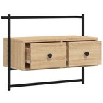 vidaXL Meuble TV mural chêne sonoma 60 5x30x51 cm bois d'ingénierie