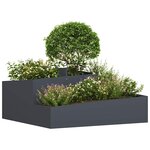 vidaXL Cache-pot de jardin Anthracite 100 x 100 x 50 cm