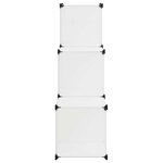 vidaXL Organisateur de rangement cube avec 6 compartiments Blanc