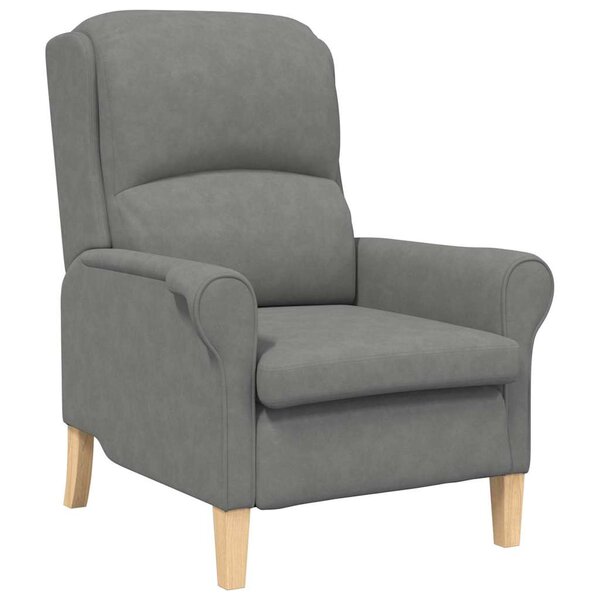 vidaXL fauteuil Gris foncé 76 x 94 x 102 cm Microfibre