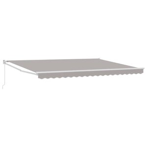 vidaXL Auvent Gris clair 4 5 × 3 m Polyester et métal