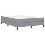 vidaXL Lit à ressorts avec matelas Gris clair 140 x 190 cm tissu