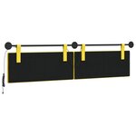 vidaXL Tête de lit suspendue Jaune clair Tissu en velours côtelé