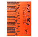 Bloc collé GraFit A4 90g 80 feuilles blanc CLAIREFONTAINE