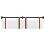 vidaXL Tête de lit suspendue Blanc PU antique