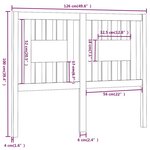 vidaXL Tête de lit Blanc 126x4x100 cm Bois massif de pin